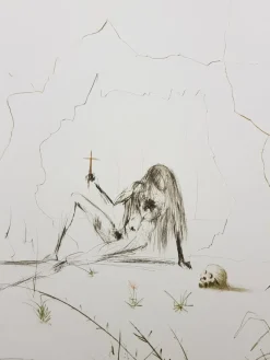 Pamono Salvador Dali - Brother Ogrin, The Hermit - Original Etching 1970> Surrealist