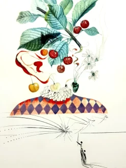 Pamono Salvador Dali - Cherries - Original Hand-Signed Lithograph 1969><noscript><img width=