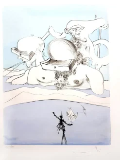 Clearance Pamono Salvador Dali - Flung out like - Original Signed Engraving 1974