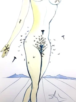 Pamono Salvador Dali - Nails on Nude - Original Etching 1967> Surrealist