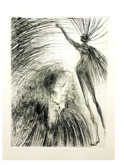 Pamono Salvador Dali - Old Faust - Original Etching 1969> Surrealist
