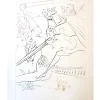 Hot Pamono Salvador Dali - The Black Knight - Original Handsigned Etching 1975