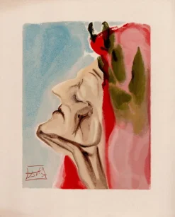 Outlet Pamono Salvador Dali, Dante Doubting, 1964, Original Woodcut