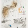 Pamono Salvador Dali, Femme à genoux, 1969, Etching> Surrealist|Prints & Multiples