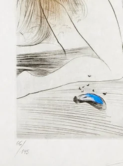 Pamono Salvador Dali, Femme à genoux, 1969, Etching> Surrealist|Prints & Multiples