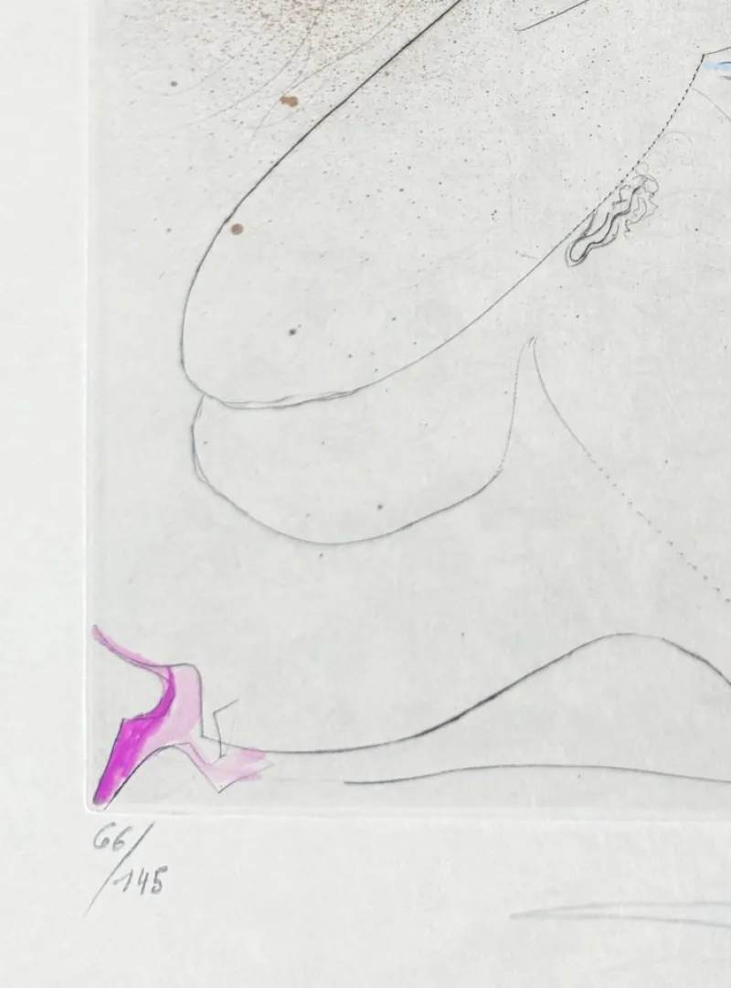 New Pamono Salvador Dali, Femme à le béquille, 1969, Etching