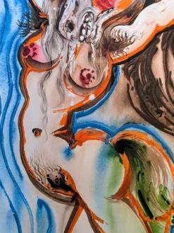 Pamono Salvador Dali, La Femme Cheval, 1971, Original Hand-Signed Color Lithograph> Surrealist