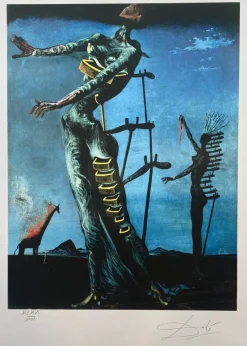 Clearance Pamono Salvador Dali, La girafe enflammée, 1969, Lithograph