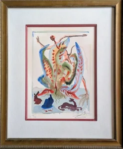 Pamono Salvador Dali, La Golosità (Gluttony), 1960, Woodblock Print> Surrealist