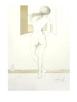 Pamono Salvador Dali, Nude At the Window, 1970, Lithograph> Decorative Objects