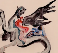 Pamono Salvador Dali, On the Back of Geryon, 1964, Original Woodcut