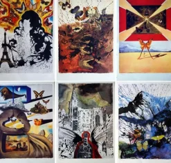 Sale Pamono Salvador Dali, SNCF: Papillon Suite, 1960s, Lithographs, Set of 6