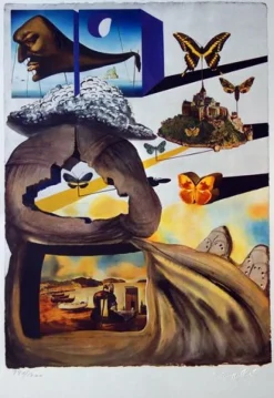 Sale Pamono Salvador Dali, SNCF: Papillon Suite, 1960s, Lithographs, Set of 6