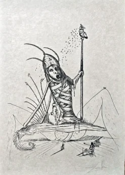 Discount Pamono Salvador Dali, The Antichrist from Les Songes Drôlatiques de Pantagruel, Original Large Lithograph, 1973