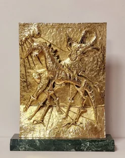 Pamono Salvador Dali, The Birth of Animals, 1978, Galvanised Silver on Marble Base> Mid-Century