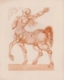 Pamono Salvador Dali, The Centaur, 1964, Original Woodcut> Surrealist