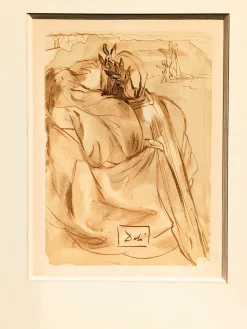 Online Pamono Salvador Dali, The Divine Comedy, Purgatory 30: The Announcement of a Great Event, Original Wood Engraving, 1963, Framed