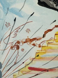 Pamono Salvador Dali, The Mystical Ladder, Woodcut> Surrealist