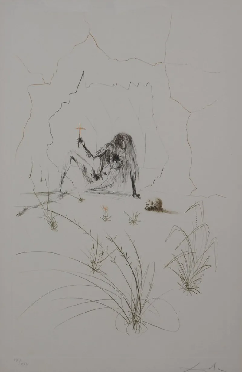 Pamono Salvador Dali, Tristan and Isolde, Vanity, Original Signed Etching