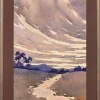 Pamono Samuel Dennis Walley Timmins, Running Stream in the Welsh Marches, 1932, Watercolor> Art Deco