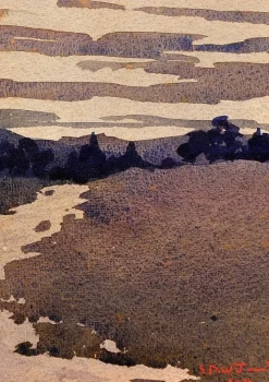 Pamono Samuel Dennis Walley Timmins, Running Stream in the Welsh Marches, 1932, Watercolor><noscript><img width=
