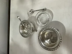 Pamono San Marco Oil Cruet and Salt Shaker in 800 Silver, Set of 2><noscript><img width=