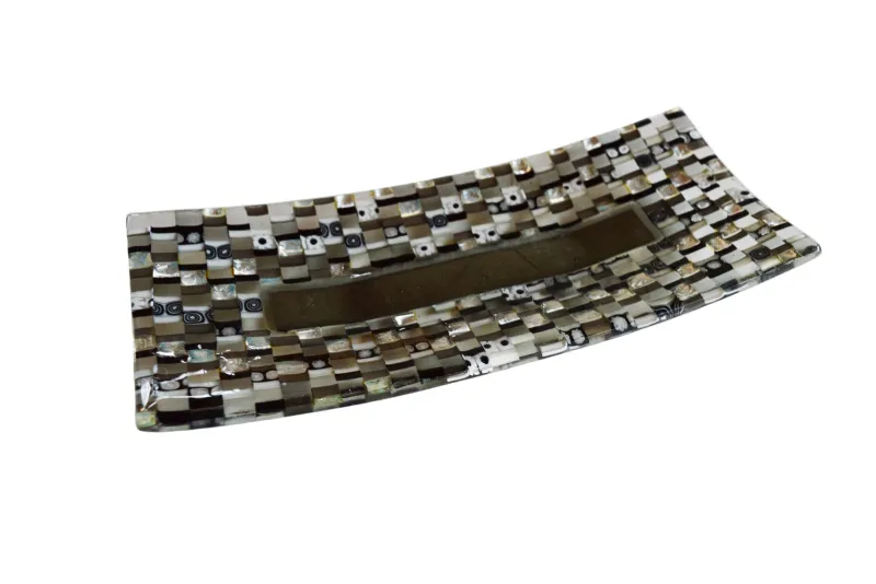 Pamono San Rocco R30 Murano Glass Plate by Stefano Birello for VéVé Glass> Decorative Plates