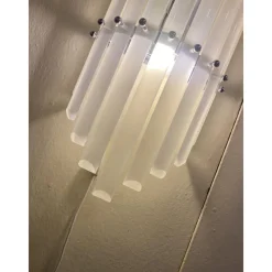 Clearance Pamono Sanded Murano Glass Bars Wall Sconces by Simoeng, Set of 2
