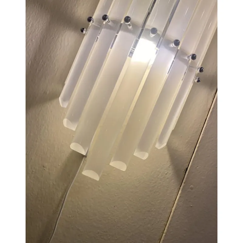 Clearance Pamono Sanded Murano Glass Bars Wall Sconces by Simoeng, Set of 2
