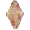 Pamono Sanded Pink and Amber Petals Murano Glass Chandelier by Simoeng> Ceiling Lights