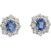 Pamono Sapphires, Diamonds and Platinum Earrings, Set of 2> Earrings