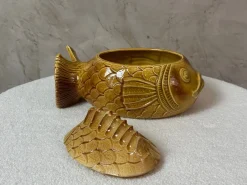 Pamono Sarreguemines Fish Service, 1950, Set of 14