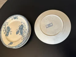 Pamono Sarreguemines Plates, 1900, Set of 6><noscript><img width=