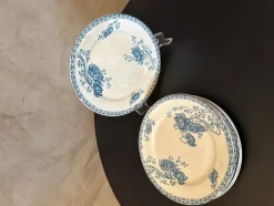 Pamono Sarreguemines Plates, 1900, Set of 6><noscript><img width=