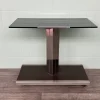 Discount Pamono SAS TV Stand in Steel with Smoked Glass Top from Domustil, 1970s