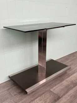 Discount Pamono SAS TV Stand in Steel with Smoked Glass Top from Domustil, 1970s