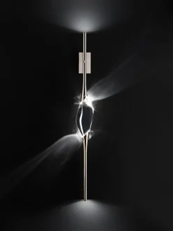 Pamono Satin Brass 12 Wall Sconce by Il Pezzo Mancante><noscript><img width=