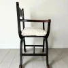 Pamono Savanarola Chair with Hand-Carved Detail and X Frame, Italy, 19th Century> Side Chairs & Dining Chairs