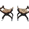 Pamono Savonarola-Style Chairs, 19th Century, Set of 2> Side Chairs & Dining Chairs