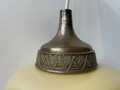 Pamono Scandinavian Art Deco Opaline Glass Beehive Pendant Lamp, 1930s><noscript><img width=