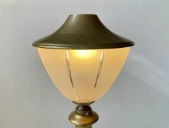 Pamono Scandinavian Art Deco Table Lamp in Bronze, Brass and Glass, 1930s><noscript><img width=