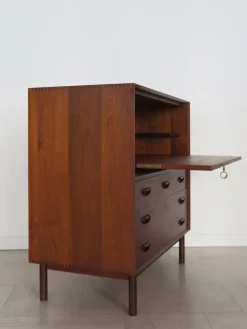 Discount Pamono Scandinavian Bar Cabinet in Teak attributed to Peter Hvidt & Orla Molgaard Nielsen for Søborg Møbelfabrik, 1960s