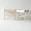 Pamono Scandinavian Bedside Tables with Vienna Straw Shelf, 1960s, Set of 2> Nightstands