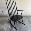 Pamono Scandinavian Black Windsor Style Rocking Chair> Rocking Chairs