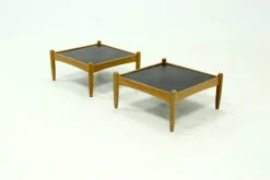 Pamono Scandinavian Coffee Table in Oak and Slate by Eric Merthen for Ire Möbler, 1960s> Coffee & Side Tables
