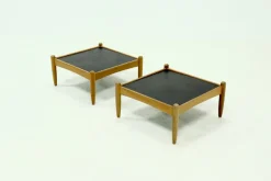 Pamono Scandinavian Coffee Table in Oak and Slate by Eric Merthen for Ire Möbler, 1960s> Coffee & Side Tables