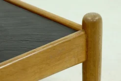 Pamono Scandinavian Coffee Table in Oak and Slate by Eric Merthen for Ire Möbler, 1960s><noscript><img width=