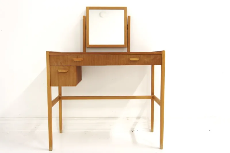 New Pamono Scandinavian Dressing Table in Teak and Oak, Sweden, 1960s