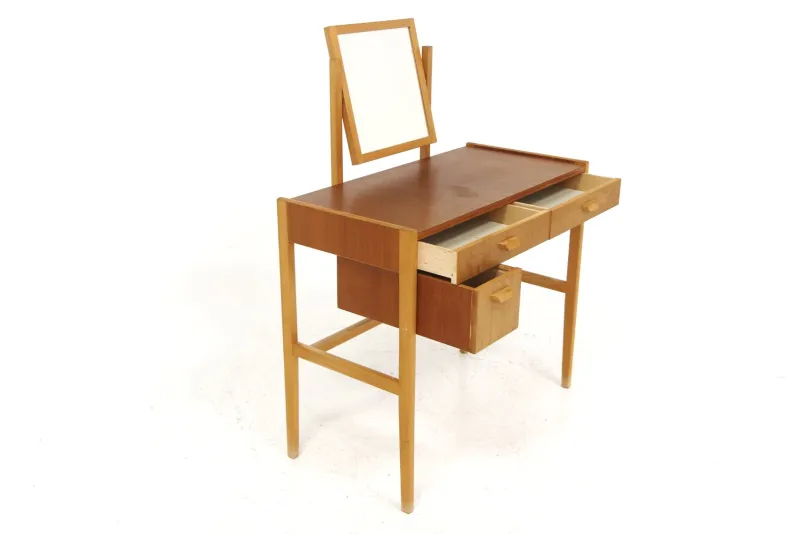 New Pamono Scandinavian Dressing Table in Teak and Oak, Sweden, 1960s