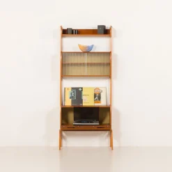 Online Pamono Scandinavian Free Standing Wall Unit with Audio Apliances Cabinet, 1960s